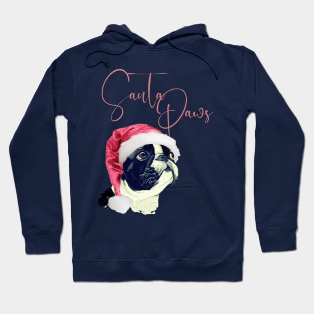 Frenchie Santa Paws Hoodie by ERArts